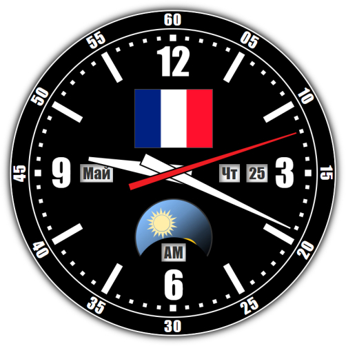 Франция — точное время с секундами онлайн.