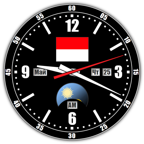 Индонезия — точное время с секундами онлайн.