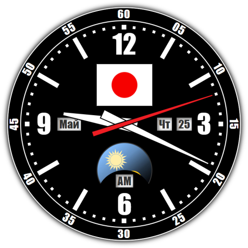 Япония — точное время с секундами онлайн.