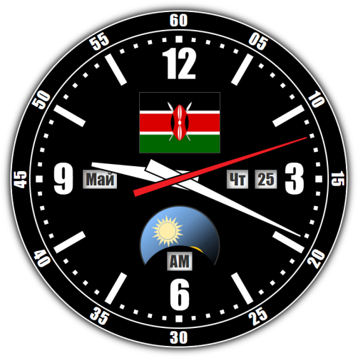 Кения — точное время с секундами онлайн.