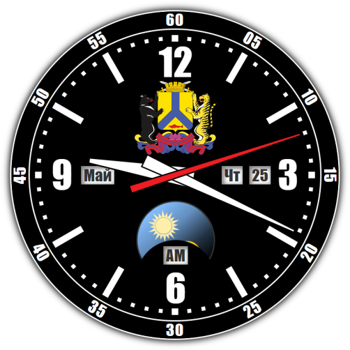 Хабаровск — точное время с секундами онлайн.