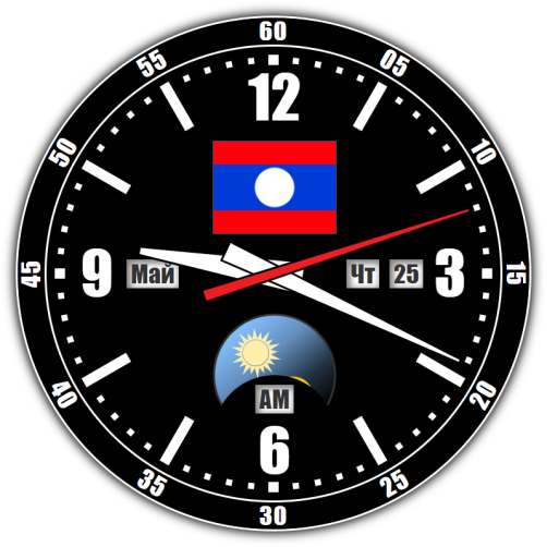 Лаос — точное время с секундами онлайн.