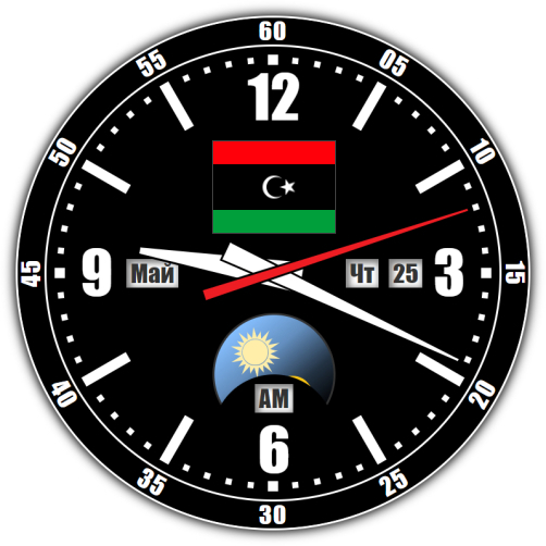 Ливия — точное время с секундами онлайн.