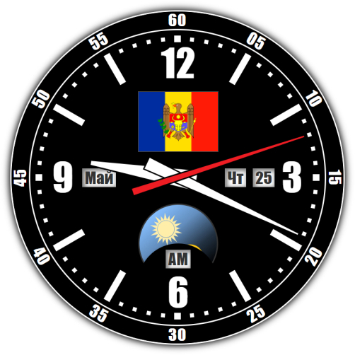 Молдова — точное время с секундами онлайн.