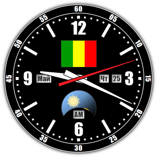 Мали — точное время с секундами онлайн.