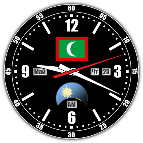 Мальдивы — точное время с секундами онлайн.
