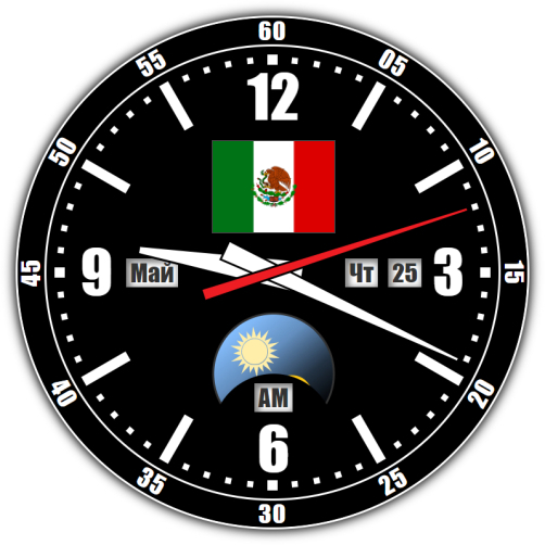 Мексика — точное время с секундами онлайн.