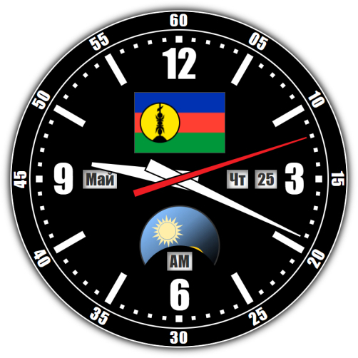 Новая Каледония — точное время с секундами онлайн.