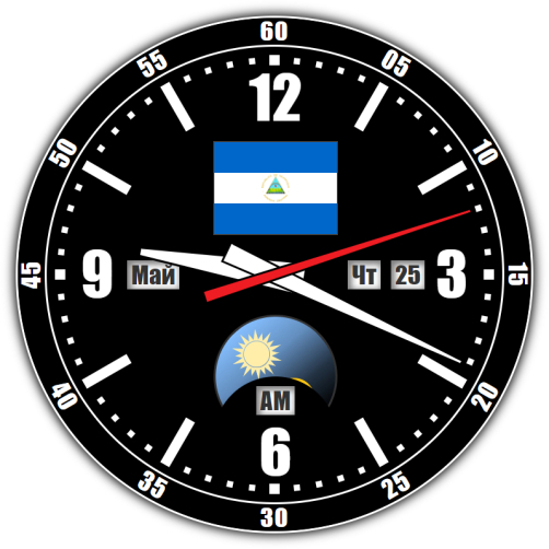 Никарагуа — точное время с секундами онлайн.