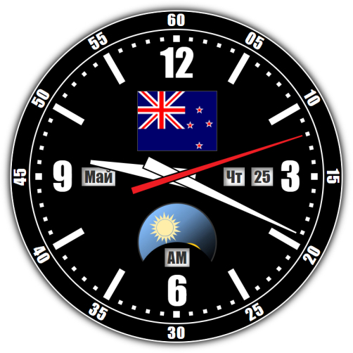 Новая Зеландия — точное время с секундами онлайн.