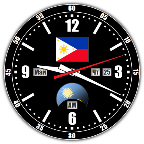 Филиппины — точное время с секундами онлайн.