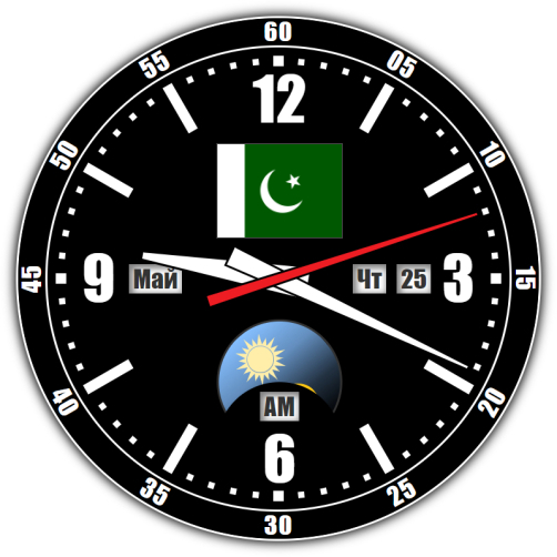 Пакистан — точное время с секундами онлайн.