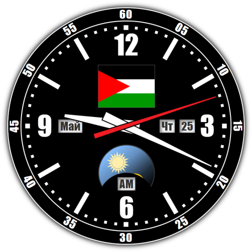 Палестина — точное время с секундами онлайн.