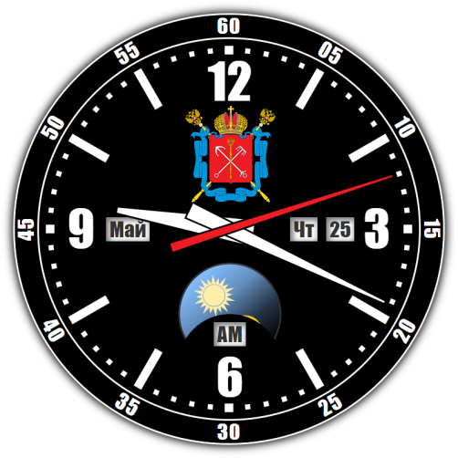 Санкт-Петербург — точное время с секундами онлайн.
