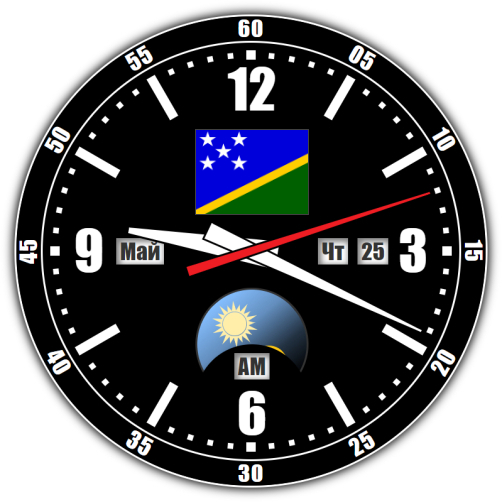Соломоновы острова — точное время с секундами онлайн.