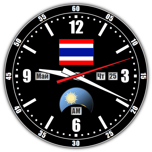 Таиланд — точное время с секундами онлайн.