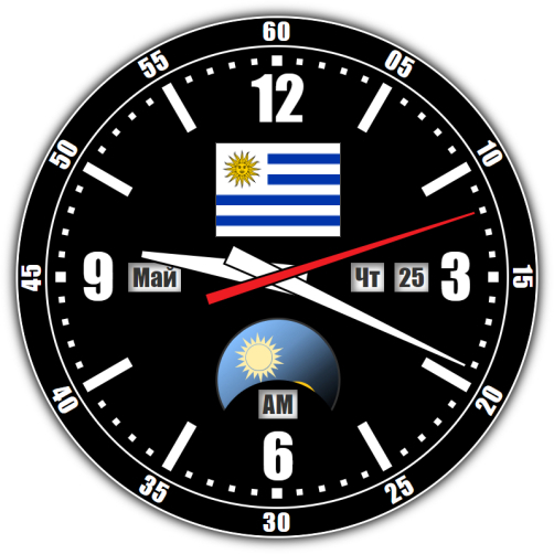 Уругвай — точное время с секундами онлайн.