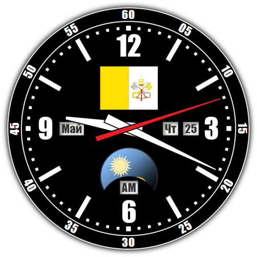 Ватикан — точное время с секундами онлайн.