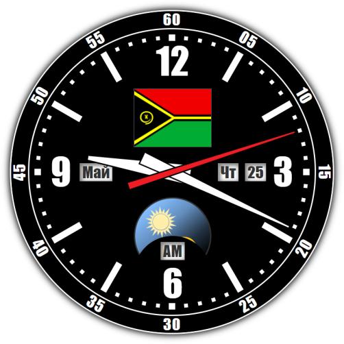 Вануату — точное время с секундами онлайн.