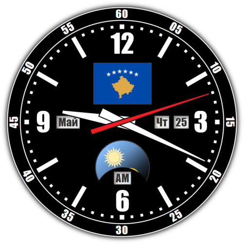 Косово — точное время с секундами онлайн.