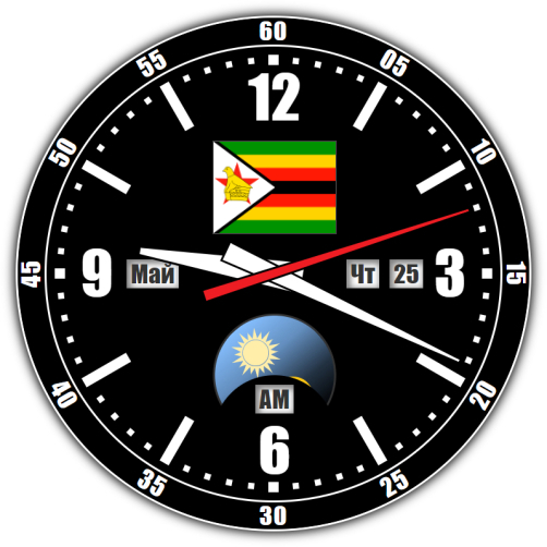 Зимбабве — точное время с секундами онлайн.