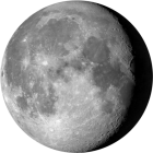 Убывающая Луна, освещенность 88.9%
