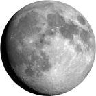 Растущая Луна, освещенность 96.3%
