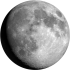 Растущая Луна, освещенность 93.6%