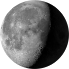 Убывающая Луна, освещенность 72.5%