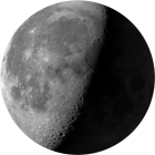 Убывающая Луна, освещенность 62.6%