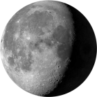 Убывающая Луна, освещенность 76.3%