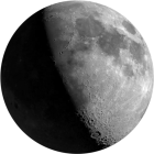 Растущая Луна, освещенность 66.4%