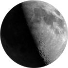 Растущая Луна, освещенность 62.2%